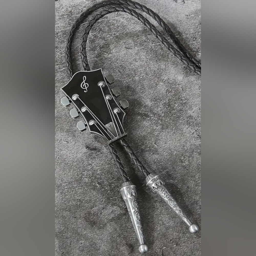 New guitar headstock country Western Bolo Tie 39"